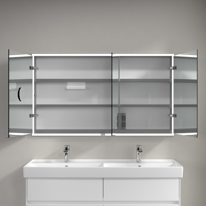 Villeroy & Boch My View Now Einbau-Spiegelschrank 130 cm, 3 Türen, Smart Home fähig