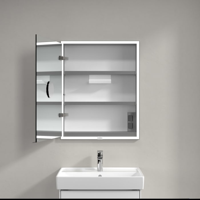 Villeroy & Boch My View Now Einbau-Spiegelschrank 60 cm, 1 Tür Anschlag links, Smart Home fähig