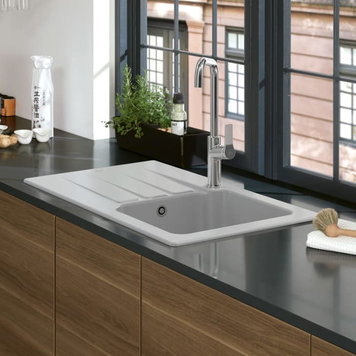 Villeroy & Boch Architectura 45 Einbauspüle, Ablaufgarnitur mit Handbetätigung, reversibel