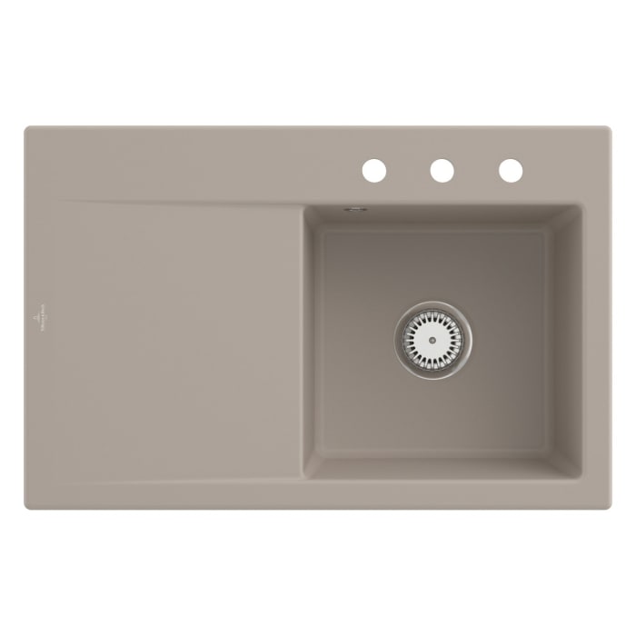 Villeroy & Boch Subway Style 45 Einbauspüle, Ablaufgarnitur mit Excenterbetätigung, Becken rechts