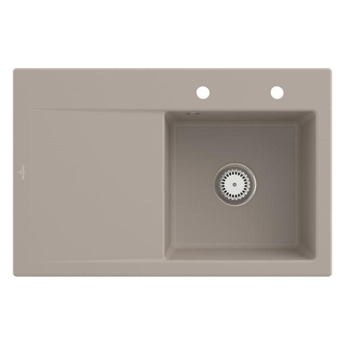 Villeroy & Boch Subway Style 45 Einbauspüle, Ablaufgarnitur mit Handbetätigung, Becken rechts