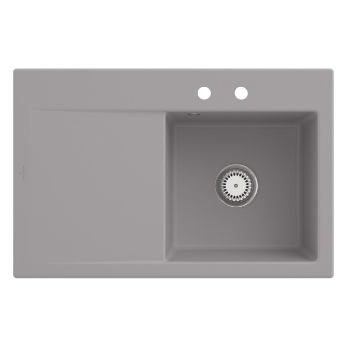 Villeroy & Boch Subway Style 45 Einbauspüle, Ablaufgarnitur mit Handbetätigung, Becken rechts