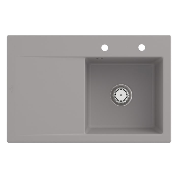 Villeroy & Boch Subway Style 45 Einbauspüle, Ablaufgarnitur mit Handbetätigung, Becken rechts