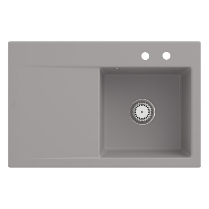 Villeroy & Boch Subway Style 45 Einbauspüle, Ablaufgarnitur mit Handbetätigung, Becken rechts