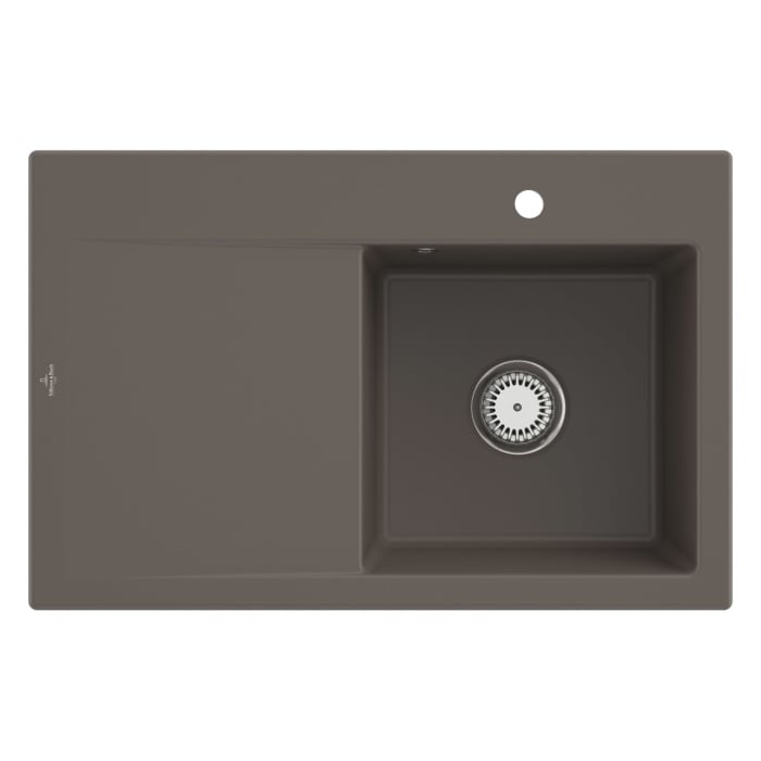 Villeroy & Boch Subway Style 45 Einbauspüle, Ablaufgarnitur mit Handbetätigung, Becken rechts