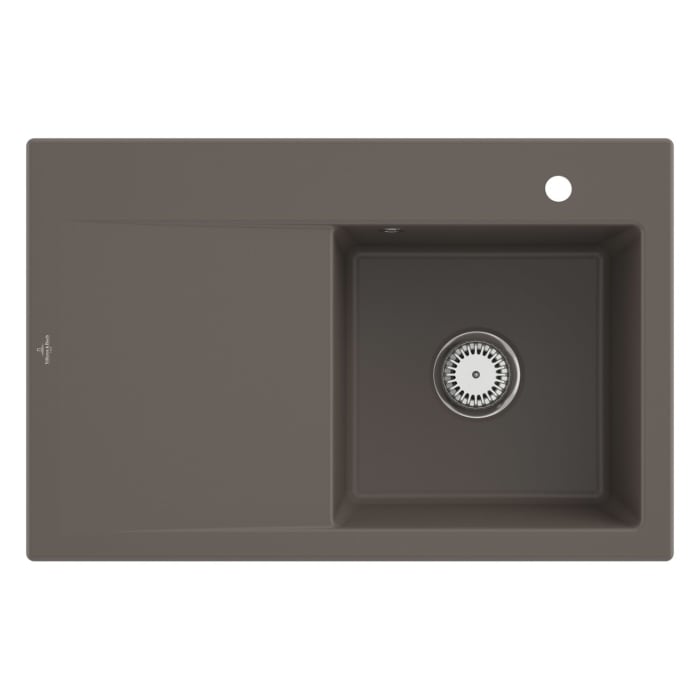 Villeroy & Boch Subway Style 45 Einbauspüle, Ablaufgarnitur mit Handbetätigung, Becken rechts