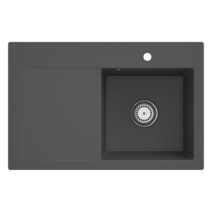 Villeroy & Boch Subway Style 45 Einbauspüle, Ablaufgarnitur mit Excenterbetätigung, Becken rechts