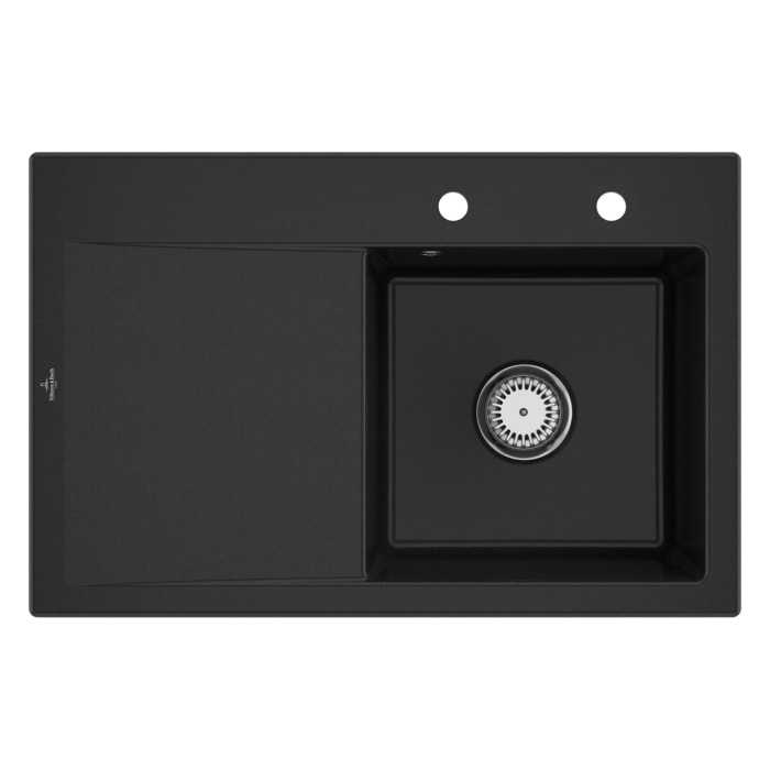 Villeroy & Boch Subway Style 45 Einbauspüle, Ablaufgarnitur mit Excenterbetätigung, Becken rechts