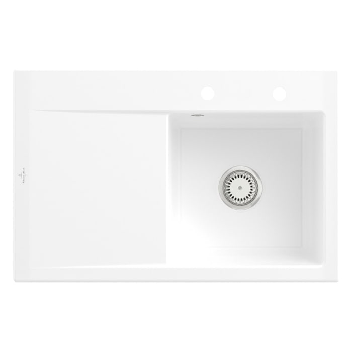 Villeroy & Boch Subway Style 45 Einbauspüle, Ablaufgarnitur mit Excenterbetätigung, Becken rechts