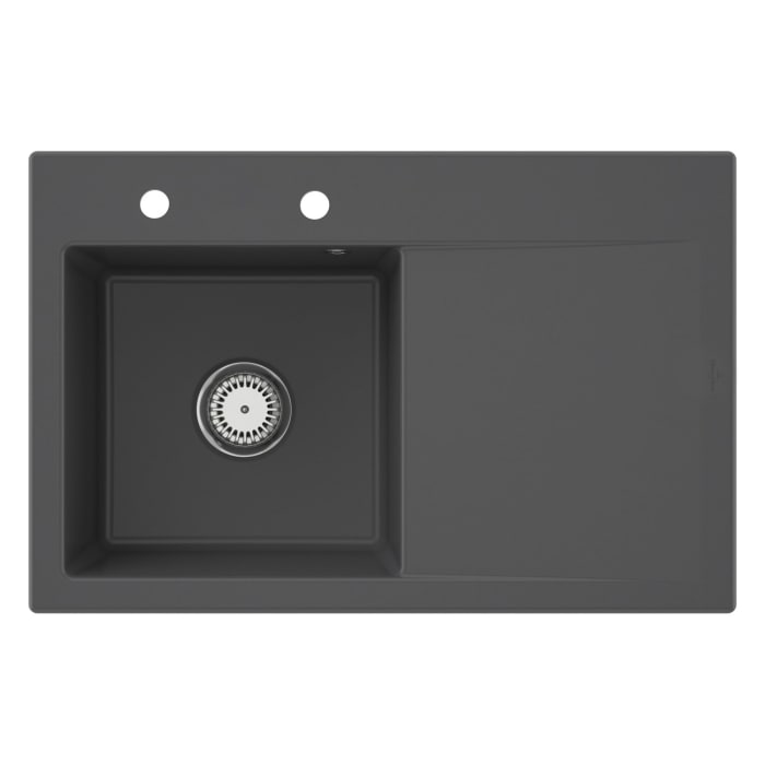 Villeroy & Boch Subway Style 45 Einbauspüle, Ablaufgarnitur mit Handbetätigung, Becken links