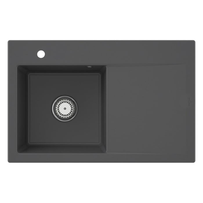 Villeroy & Boch Subway Style 45 Einbauspüle, Ablaufgarnitur mit Handbetätigung, Becken links