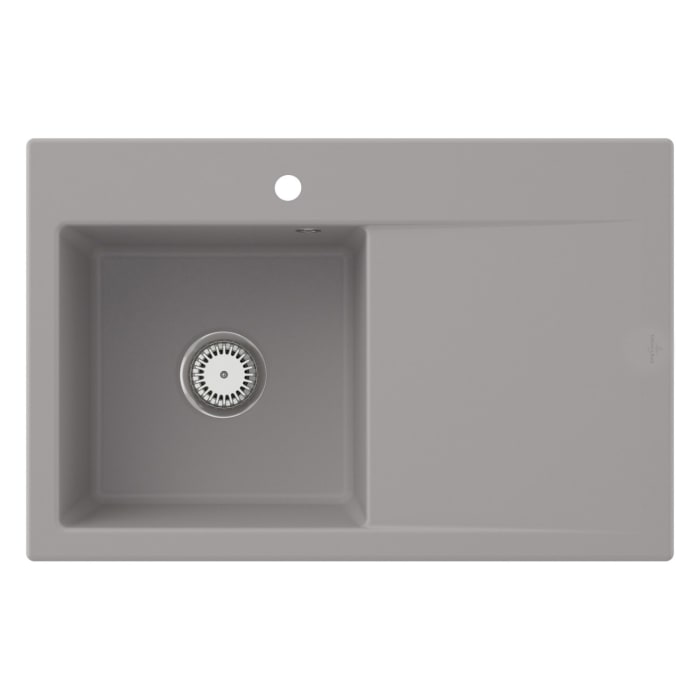 Villeroy & Boch Subway Style 45 Einbauspüle, Ablaufgarnitur mit Handbetätigung, Becken links