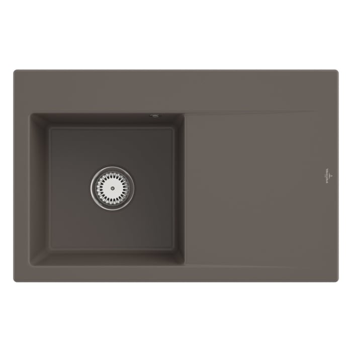 Villeroy & Boch Subway Style 45 Einbauspüle, Ablaufgarnitur mit Handbetätigung, Becken links