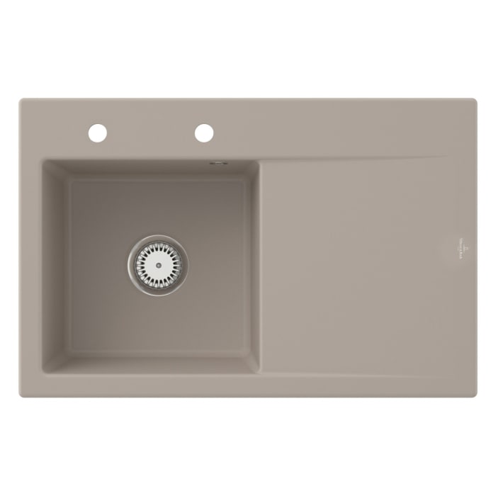 Villeroy & Boch Subway Style 45 Einbauspüle, Ablaufgarnitur mit Excenterbetätigung, Becken links