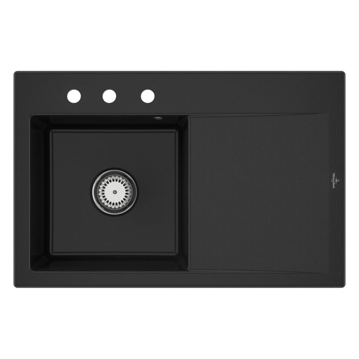 Villeroy & Boch Subway Style 45 Einbauspüle, Ablaufgarnitur mit Excenterbetätigung, Becken links