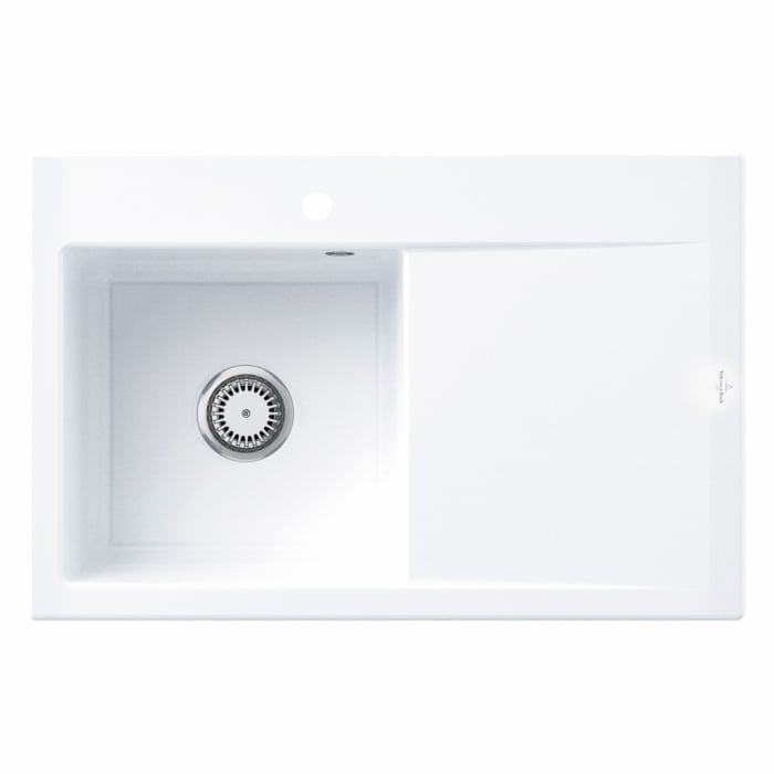 Villeroy & Boch Subway Style 45 Einbauspüle, Ablaufgarnitur mit Excenterbetätigung, Becken links