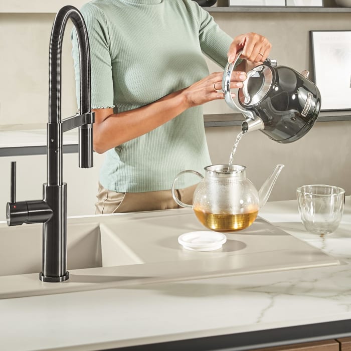 Villeroy & Boch Subway Style 45 Einbauspüle, Ablaufgarnitur mit Excenterbetätigung, Becken rechts