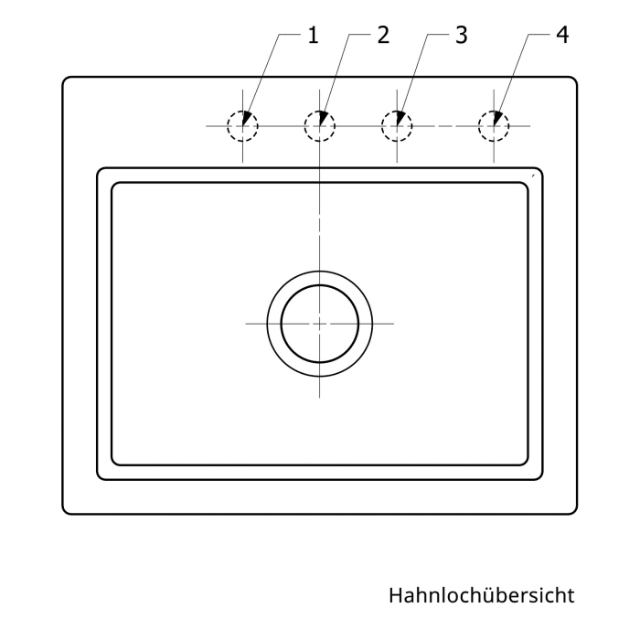Villeroy & Boch Subway Style 60 S Einbauspüle, Ablaufgarnitur mit Handbetätigung, inkl. Abtropfgitter
