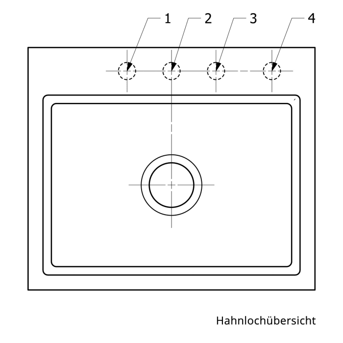 Villeroy & Boch Subway Style 60 S FLAT flächenbündige Spüle, Ablaufgarnitur mit Excenterbetätigung, inkl. Abtropfgitter