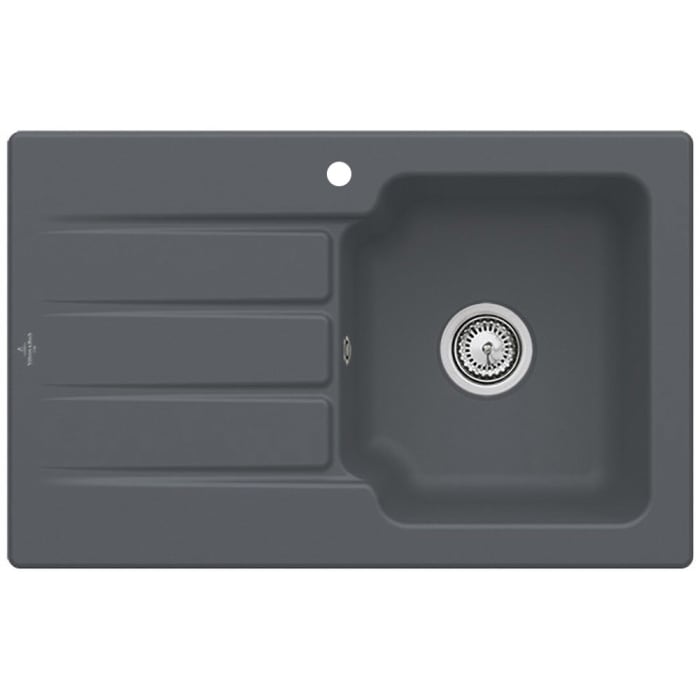 Villeroy & Boch Architectura 45 Einbauspüle, mit Ablaufgarnitur mit Handbetätigung, reversibel