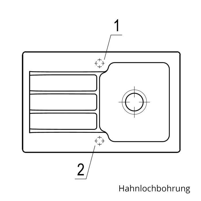 Villeroy & Boch Architectura 45 Einbauspüle, mit Ablaufgarnitur und Excenterbetätigung, reversibel