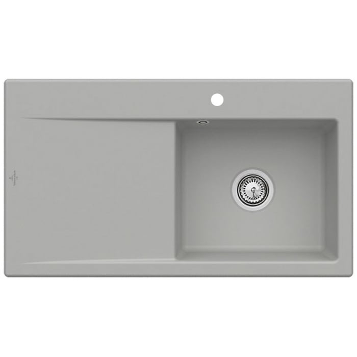 Villeroy & Boch Subway Style 50 Einbauspüle, Ablaufgarnitur mit Handbetätigung, Becken rechts