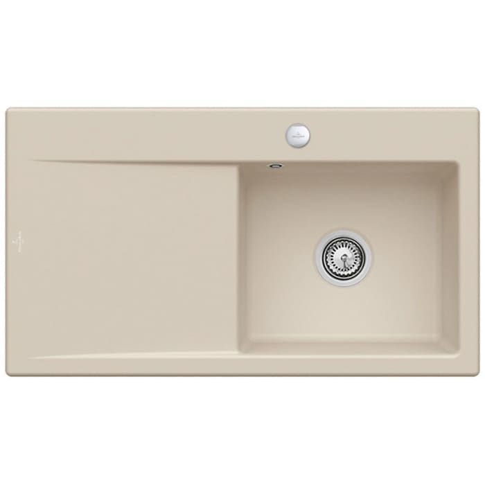 Villeroy & Boch Subway Style 50 Einbauspüle, Ablaufgarnitur mit Excenterbetätigung, Becken rechts