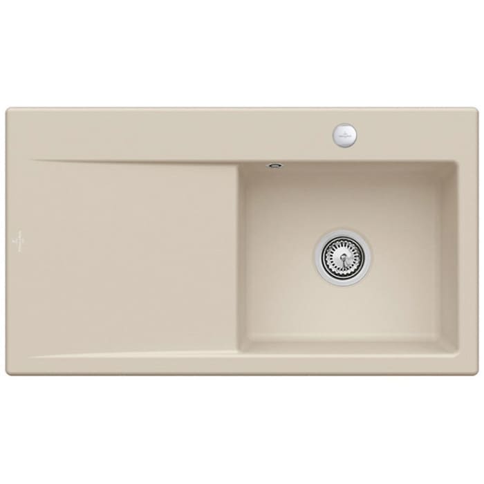 Villeroy & Boch Subway Style 50 Einbauspüle, Ablaufgarnitur mit Excenterbetätigung, Becken rechts