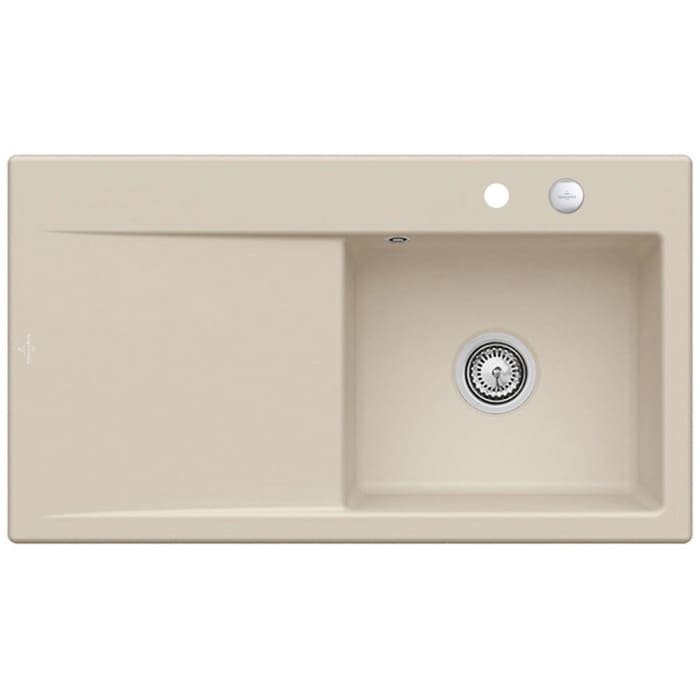 Villeroy & Boch Subway Style 50 Einbauspüle, Ablaufgarnitur mit Excenterbetätigung, Becken rechts