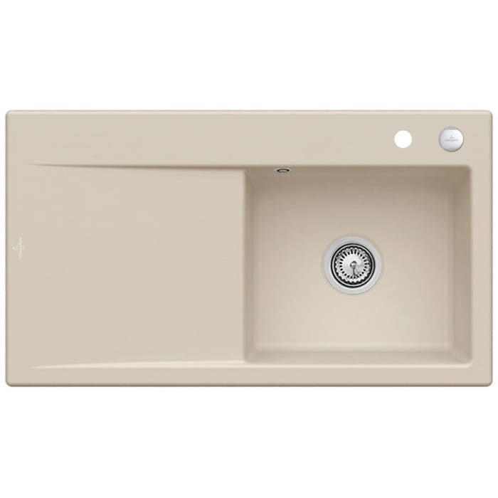 Villeroy & Boch Subway Style 50 Einbauspüle, Ablaufgarnitur mit Excenterbetätigung, Becken rechts