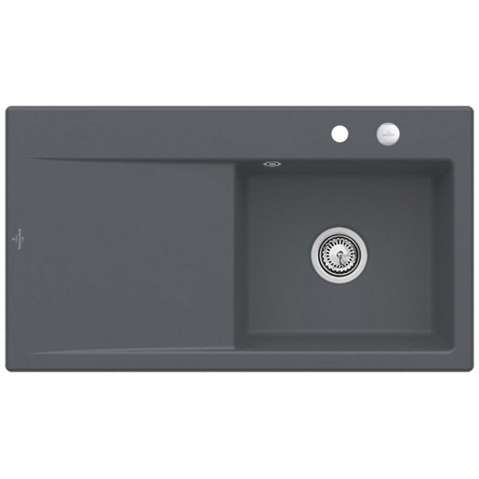 Villeroy & Boch Subway Style 50 Einbauspüle, Ablaufgarnitur mit Excenterbetätigung, Becken rechts