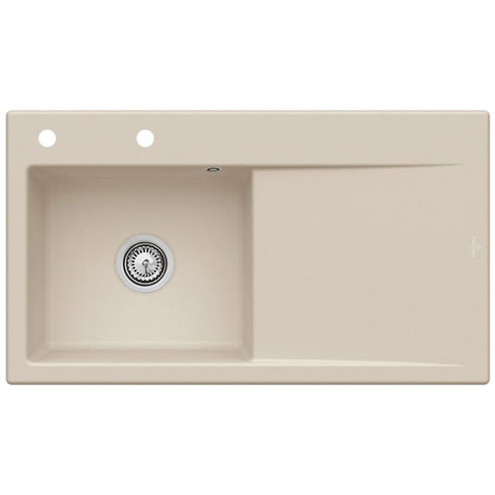 Villeroy & Boch Subway Style 50 Einbauspüle, Ablaufgarnitur mit Handbetätigung, Becken links