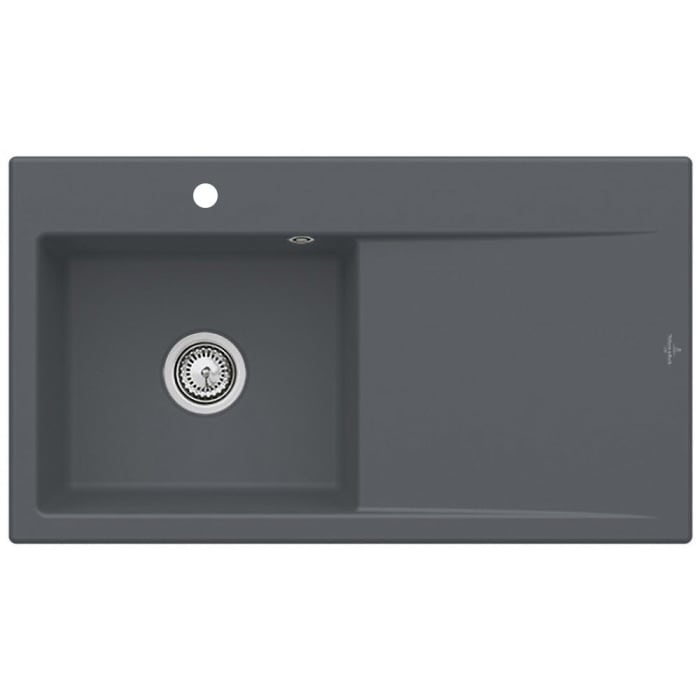 Villeroy & Boch Subway Style 50 Einbauspüle, Ablaufgarnitur mit Handbetätigung, Becken links