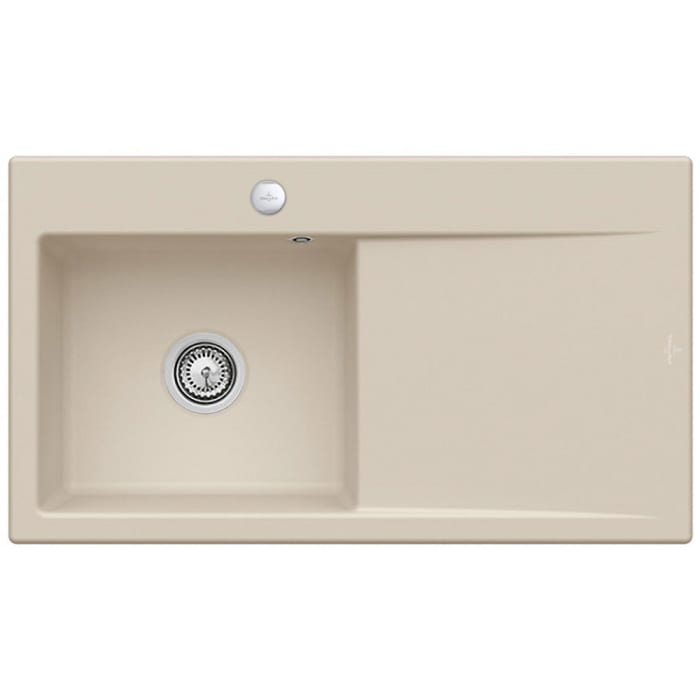 Villeroy & Boch Subway Style 50 Einbauspüle, Ablaufgarnitur mit Excenterbetätigung, Becken links