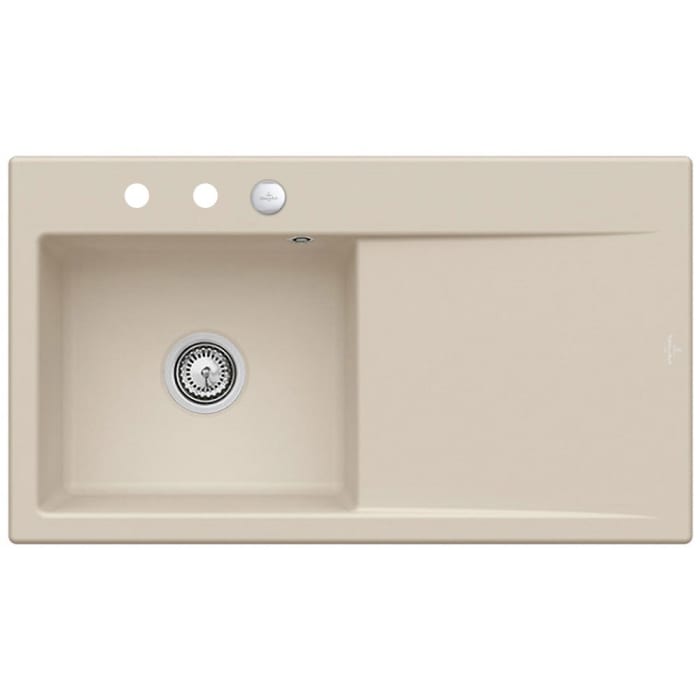 Villeroy & Boch Subway Style 50 Einbauspüle, Ablaufgarnitur mit Excenterbetätigung, Becken links