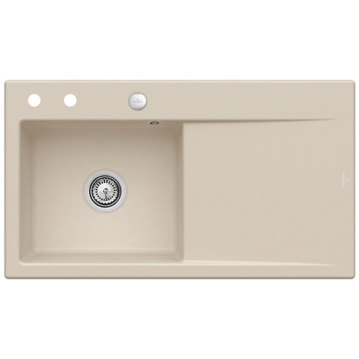 Villeroy & Boch Subway Style 50 Einbauspüle, Ablaufgarnitur mit Excenterbetätigung, Becken links