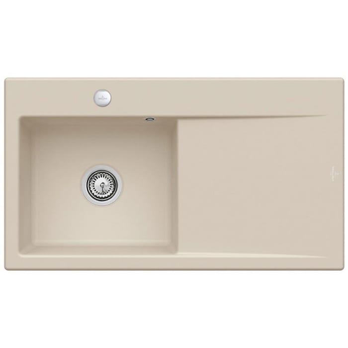 Villeroy & Boch Subway Style 50 Einbauspüle, Ablaufgarnitur mit Excenterbetätigung, Becken links