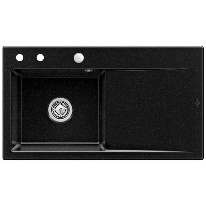 Villeroy & Boch Subway Style 50 Einbauspüle, Ablaufgarnitur mit Excenterbetätigung, Becken links