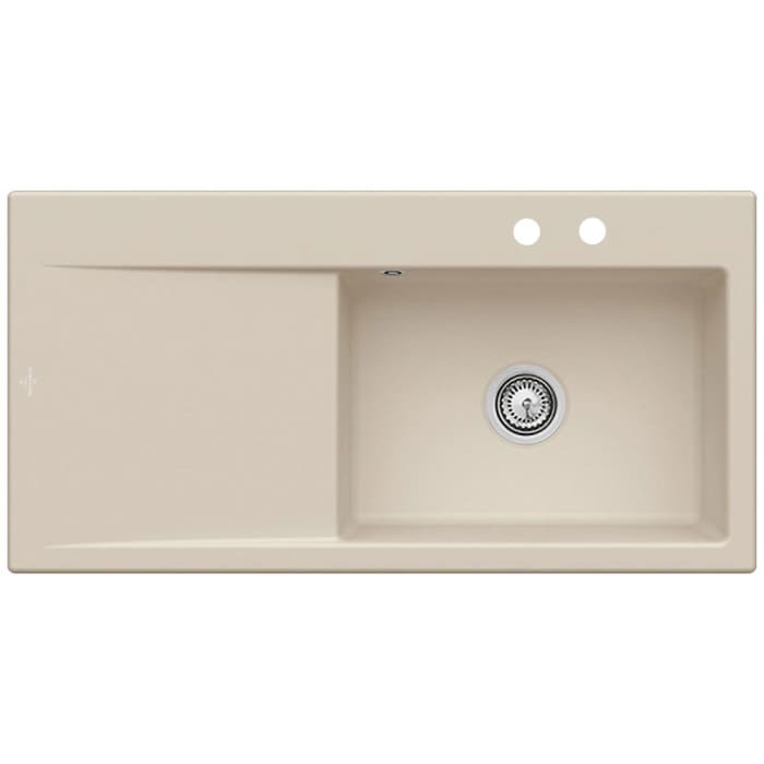 Villeroy & Boch Subway Style 60 Einbauspüle, Ablaufgarnitur mit Handbetätigung, Becken rechts