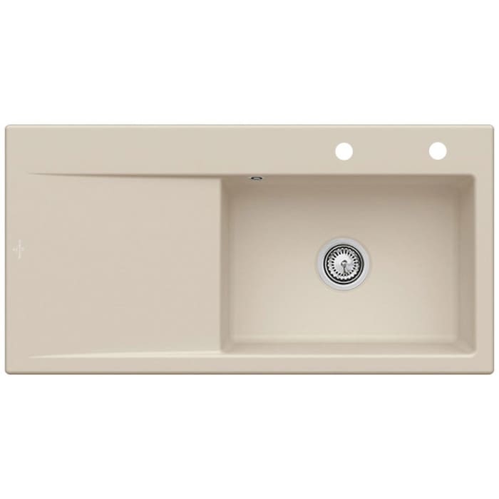 Villeroy & Boch Subway Style 60 Einbauspüle, Ablaufgarnitur mit Handbetätigung, Becken rechts