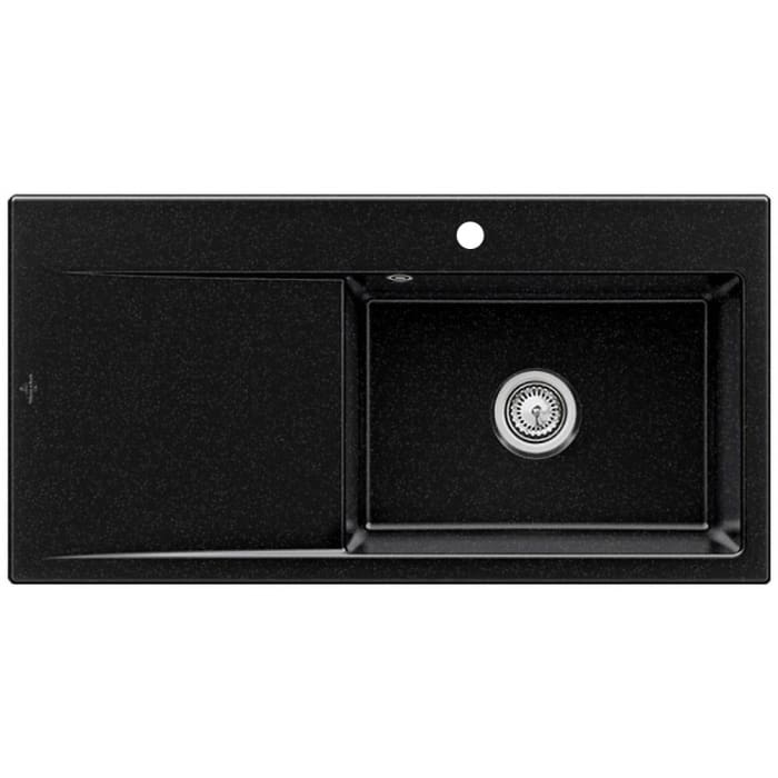 Villeroy & Boch Subway Style 60 Einbauspüle, Ablaufgarnitur mit Handbetätigung, Becken rechts