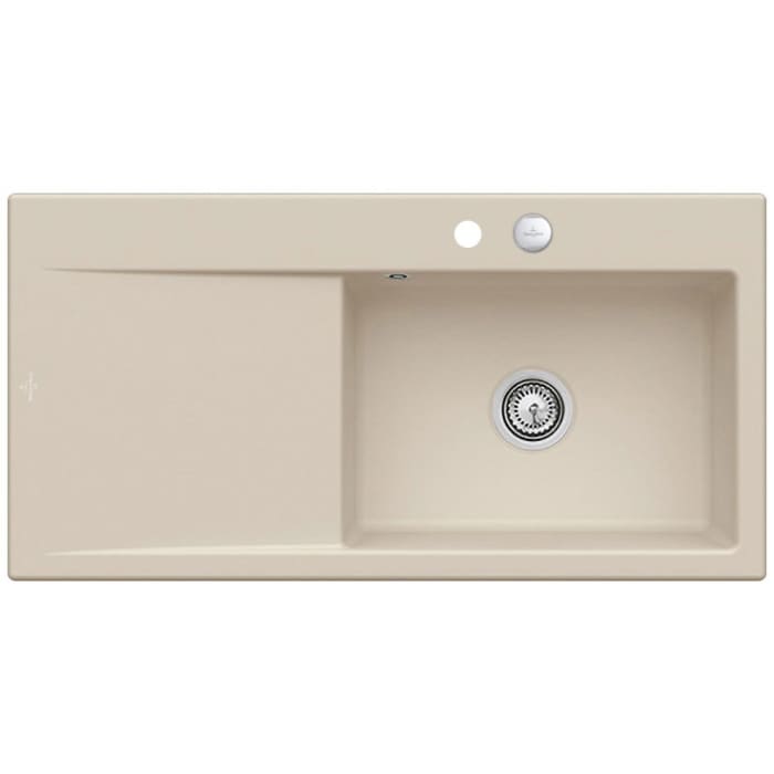 Villeroy & Boch Subway Style 60 Einbauspüle, Ablaufgarnitur mit Excenterbetätigung, Becken rechts