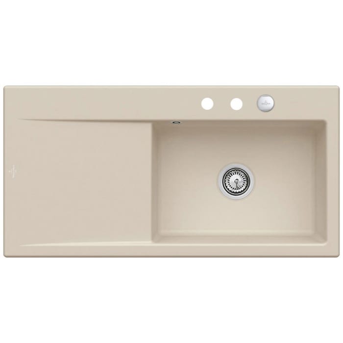 Villeroy & Boch Subway Style 60 Einbauspüle, Ablaufgarnitur mit Excenterbetätigung, Becken rechts