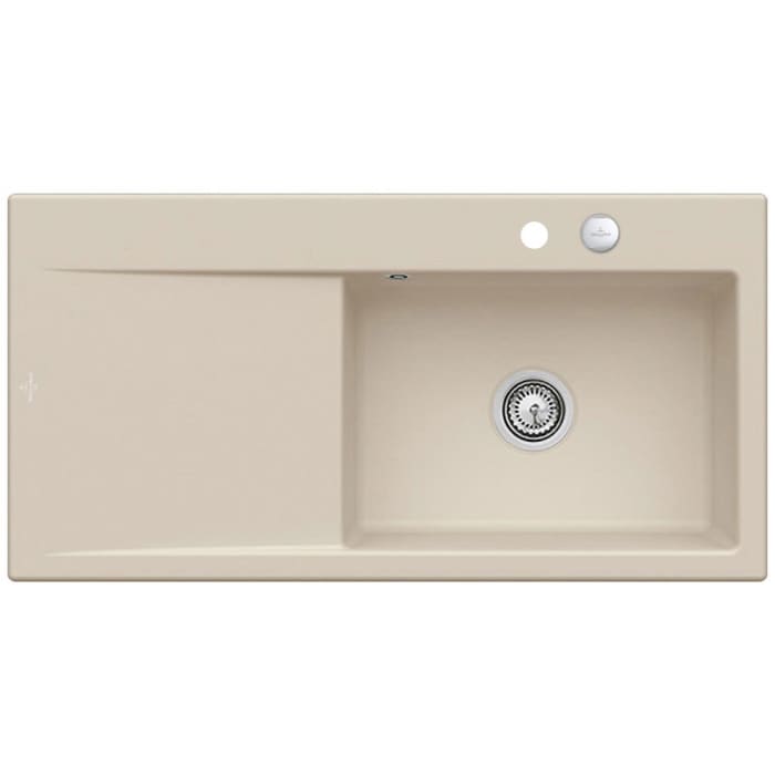 Villeroy & Boch Subway Style 60 Einbauspüle, Ablaufgarnitur mit Excenterbetätigung, Becken rechts