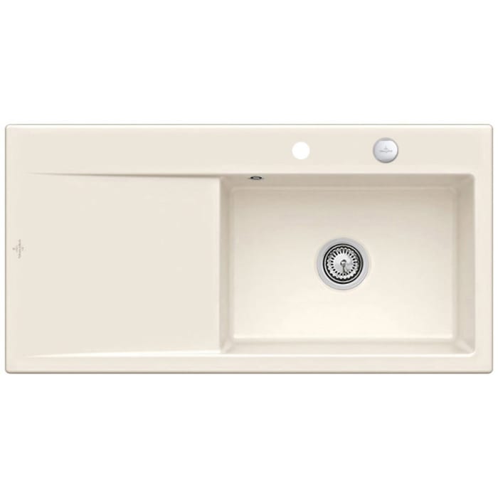 Villeroy & Boch Subway Style 60 Einbauspüle, Ablaufgarnitur mit Excenterbetätigung, Becken rechts