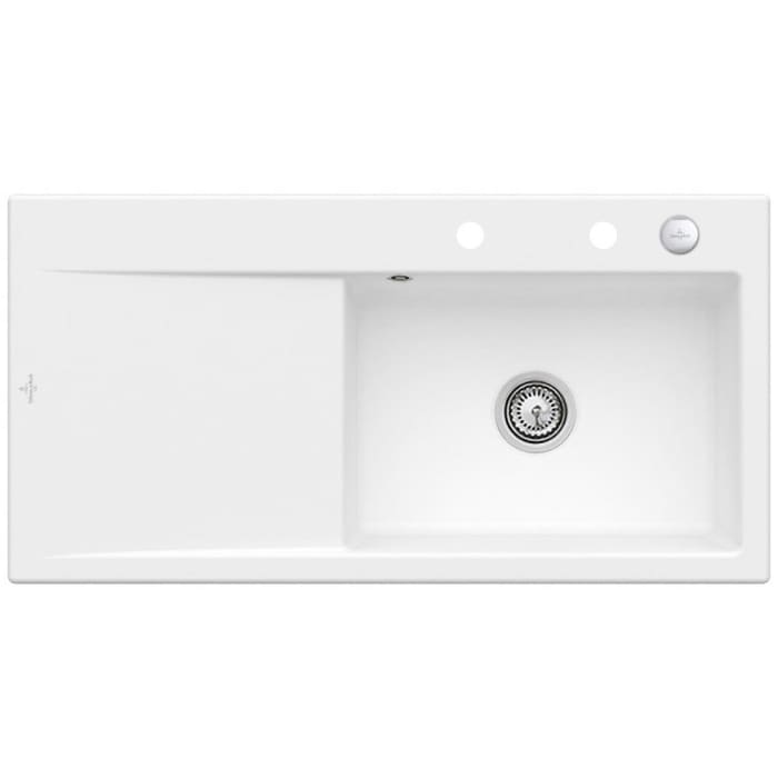 Villeroy & Boch Subway Style 60 Einbauspüle, Ablaufgarnitur mit Excenterbetätigung, Becken rechts