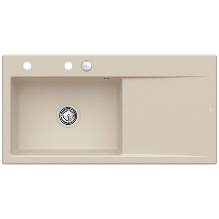 Villeroy & Boch Subway Style 60 Einbauspüle, Ablaufgarnitur mit Excenterbetätigung, Becken links