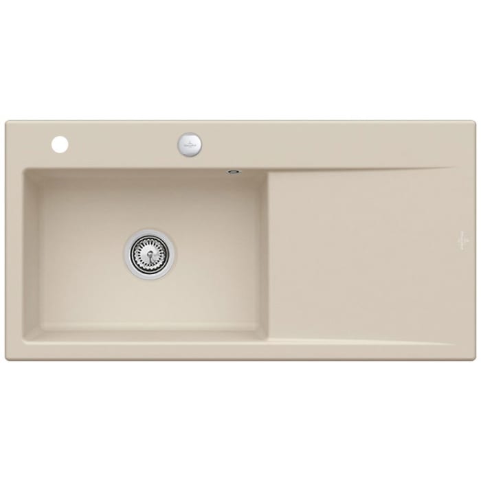 Villeroy & Boch Subway Style 60 Einbauspüle, Ablaufgarnitur mit Excenterbetätigung, Becken links