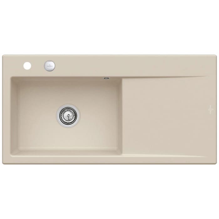 Villeroy & Boch Subway Style 60 Einbauspüle, Ablaufgarnitur mit Excenterbetätigung, Becken links