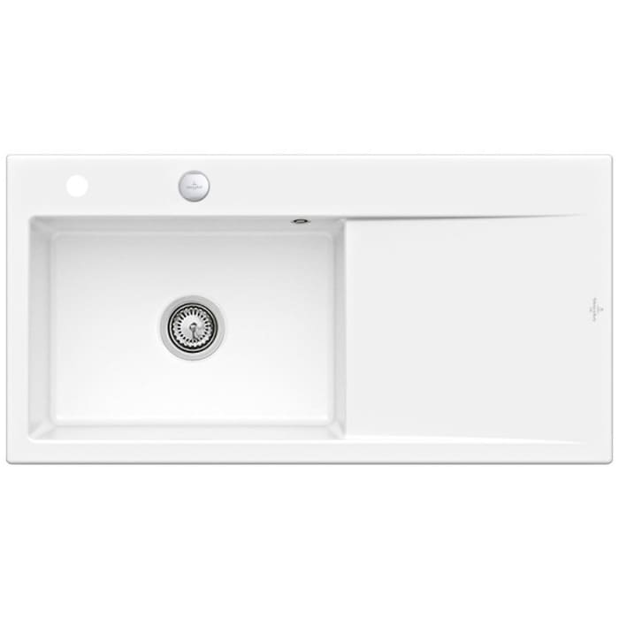 Villeroy & Boch Subway Style 60 Einbauspüle, Ablaufgarnitur mit Excenterbetätigung, Becken links